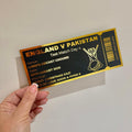 Personalised Cricket Match Foil Ticket