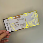 Personalised Paris Boarding Pass Foil Ticket