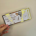 Personalised Country Music Foil Ticket