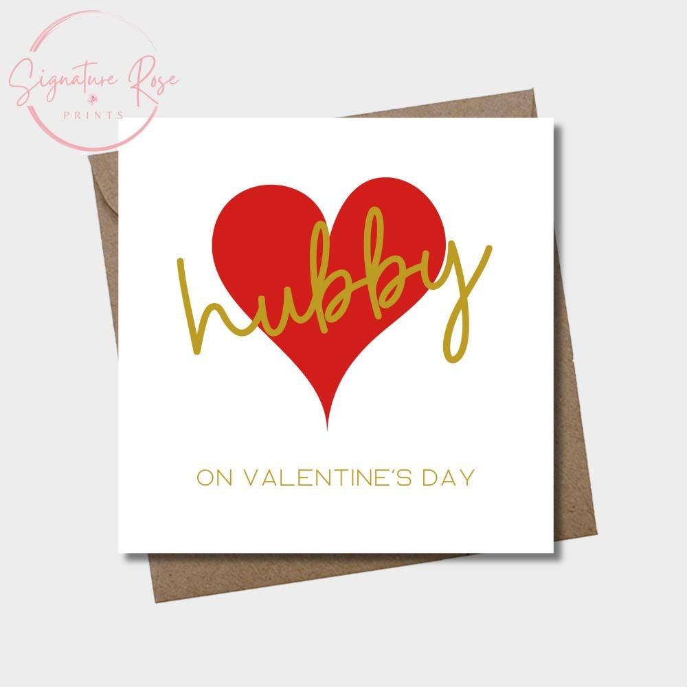 Hubby Valentine's Day Card: Foiled Card Design