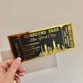 Personalised New York Boarding Pass Foil Ticket