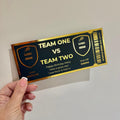 Personalised Football Match Foil Ticket