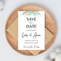 White Floral Save The Date Card | SRP1